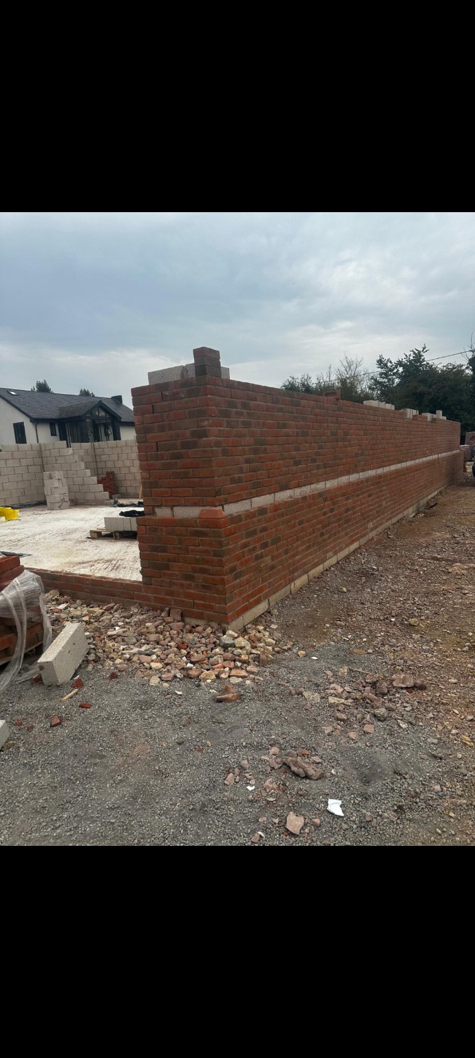 Quality brickwork on a new build